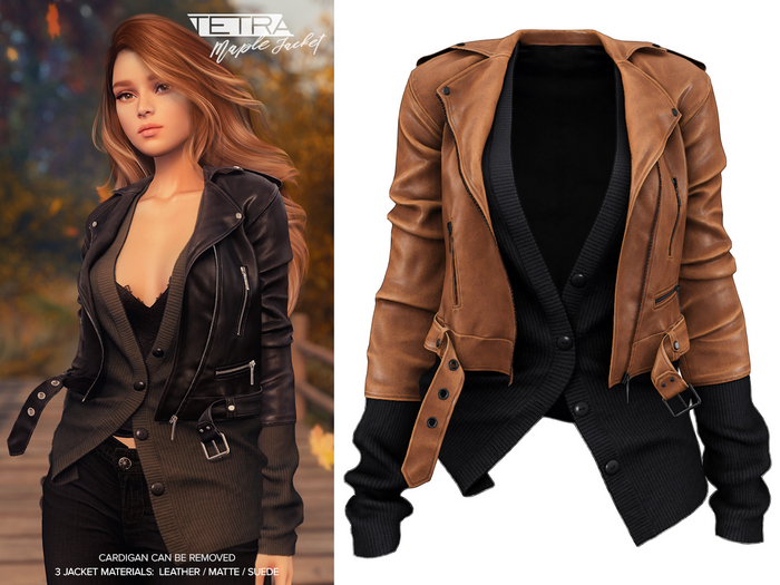 Second Life Marketplace - TETRA - Maple Jacket & Cardigan (Foxy)