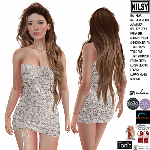 DAISY LACE DRESS,MESH BODY