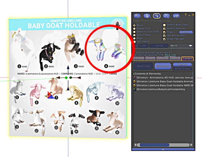 4. SEmotion Libellune Baby Goat Holdable RARE