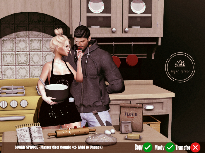 SUGAR*SPRUCE -  MASTER CHEF COUPLE #2  - (Add to Unpack)