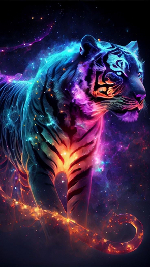 neon lion