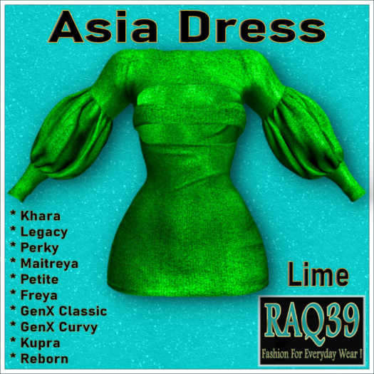 [R39] Asia Dress-Lime