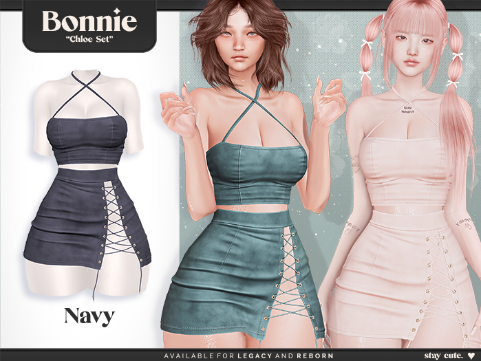Bonnie - Chloe Set Navy (Add Me)