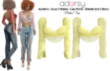 adorsy - Bella Top Yellow - Maitreya/Legacy-Nerido/Lara Petite/Reborn-Juicy