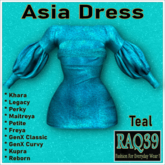 [R39] Asia Dress-Teal