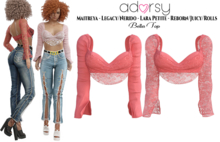 adorsy - Bella Top Coral - Maitreya/Legacy-Nerido/Lara Petite/Reborn-Juicy