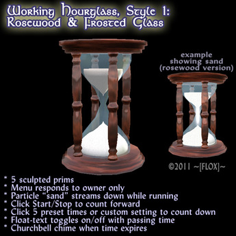 Second Life Marketplace - ~[F]~Working Hourglass, Style1: Rosewood ...