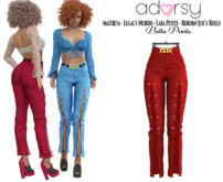 adorsy - Bella Pants Deep Red - Maitreya/Legacy-Nerido/Lara Petite/Reborn-Juicy