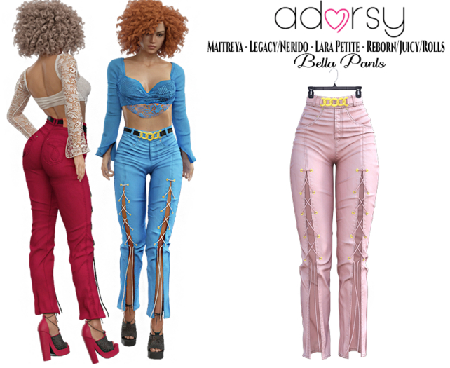 adorsy - Bella Pants Soft Pink - Maitreya/Legacy-Nerido/Lara Petite/Reborn-Juicy