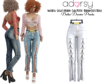 adorsy - Bella Denim Pants White - Maitreya/Legacy-Nerido/Lara Petite/Reborn-Juicy