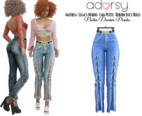 adorsy - Bella Denim Pants Cornflower - Maitreya/Legacy-Nerido/Lara Petite/Reborn-Juicy
