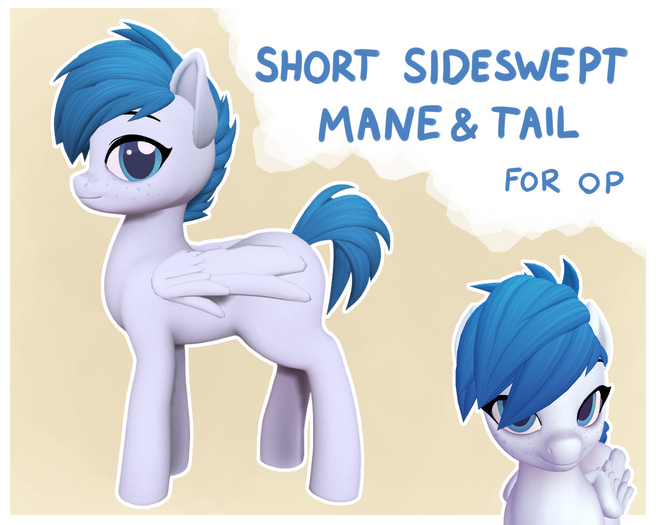 [OP] Short Sideswept Mane & Tail