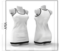 White Black Casual Dress Maitreya