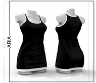 Black White Casual Dress Maitreya