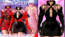 #MEWSERY Venti Set{#1 Silk.Noir} - // Dress, Corset & Sleeves