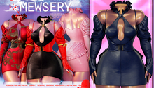 #MEWSERY Venti Set{#18 Leather.Navy} - // Dress, Corset & Sleeves