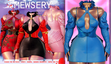 #MEWSERY Venti Set{#17 Leather.Blue} - // Dress, Corset & Sleeves