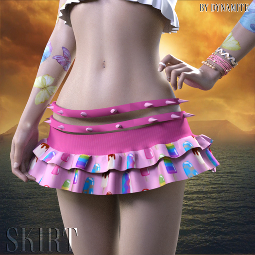 Popsicle Spiked Skirt Maitreya