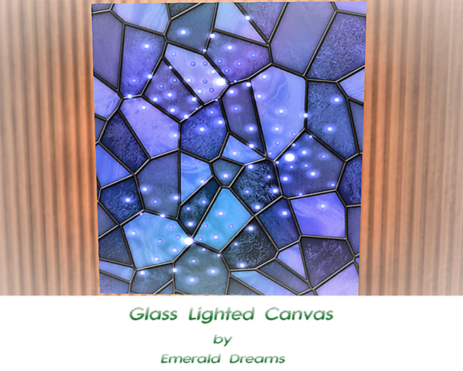 .:Emerald Dreams:. Glass Lighted Canvas