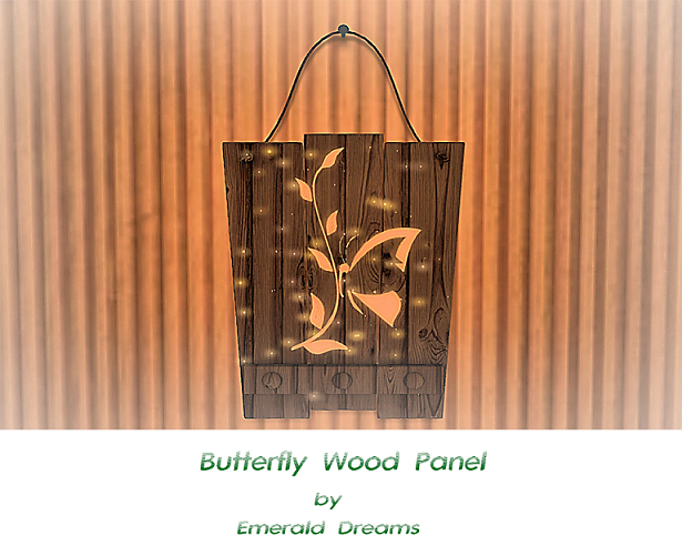 .:Emerald Dreams:. Butterfly Wood Panel