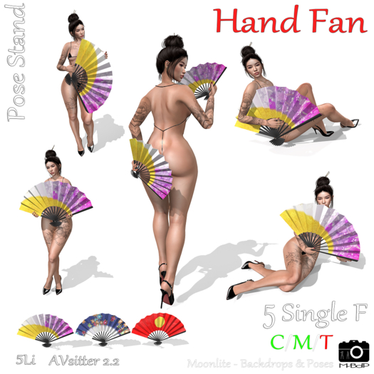 M-BdP :: Hand Fan - Female Poses Set