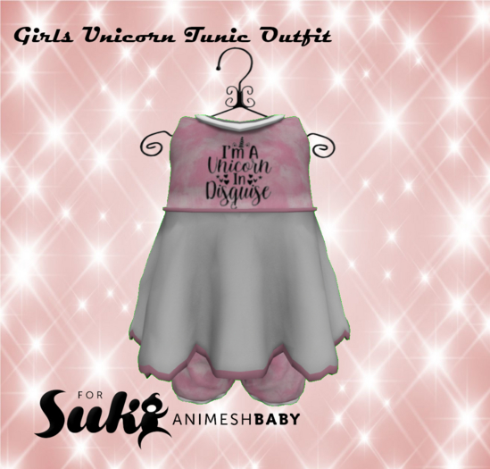 *HEB* SUKI Girls Unicorn Tunic Outfit