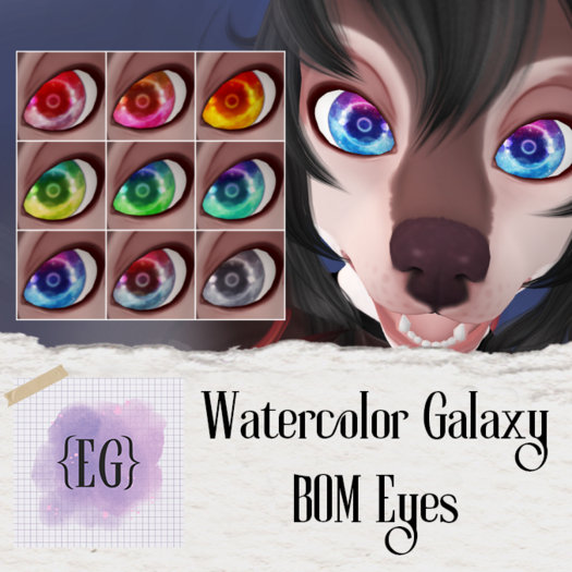 { Earl Grey } Galaxy Watercolor Eyes 