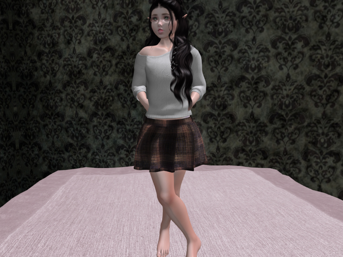 Rebirth Eden Pleated School Skirt  tan2