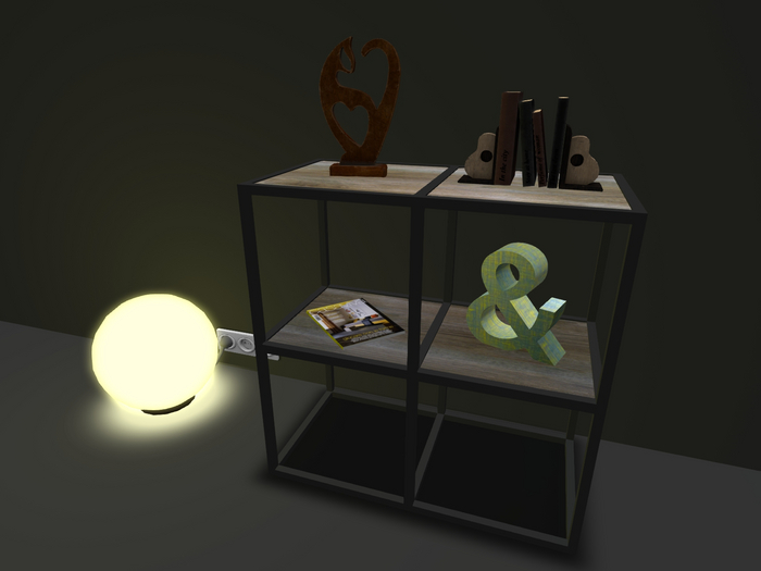 Lamp and cabinet