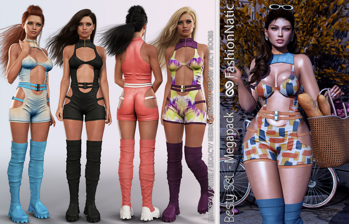Besty Overall Fatpack Colors - Maitreya, Petite, Legacy, Nerido, Reborn, Juicy - FashionNatic