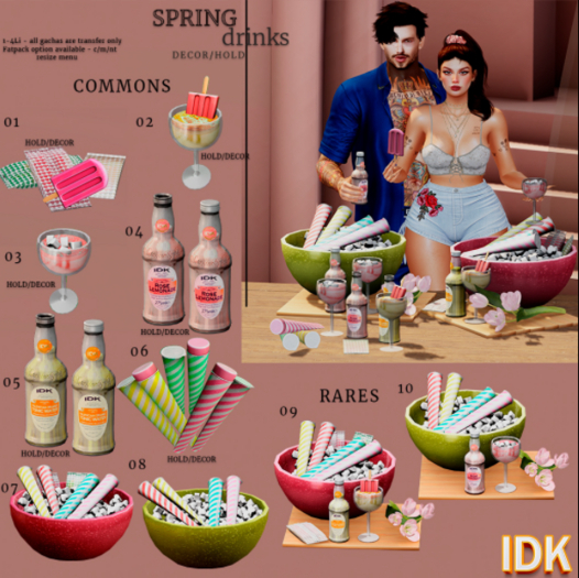 9.::IDK::. Spring Drinks - Tonic Water Orange tray - REZZ RARE