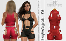 Besty Overall Red - Maitreya, Petite, Legacy, Nerido, Reborn, Juicy - FashionNatic