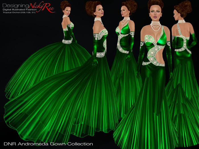 *DNR* Andromeda Gown Collection Green