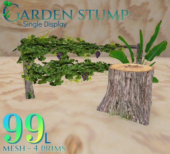 Garden Stump Display - Single