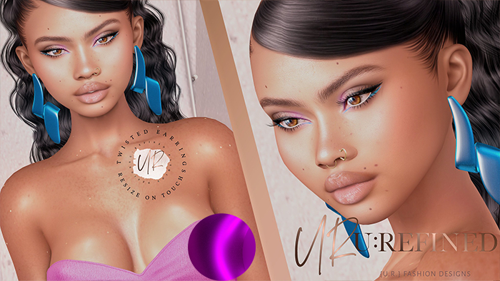 {U:Refined} Twisted  Earrings [Purple]