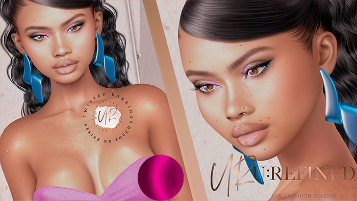 {U:Refined} Twisted  Earrings [Pink]