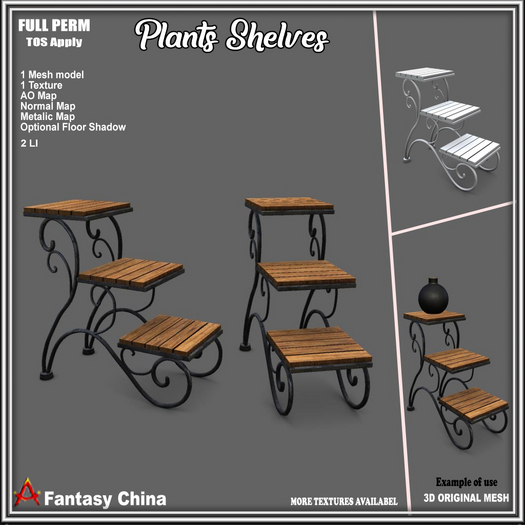 Full Perm Plants Shelves