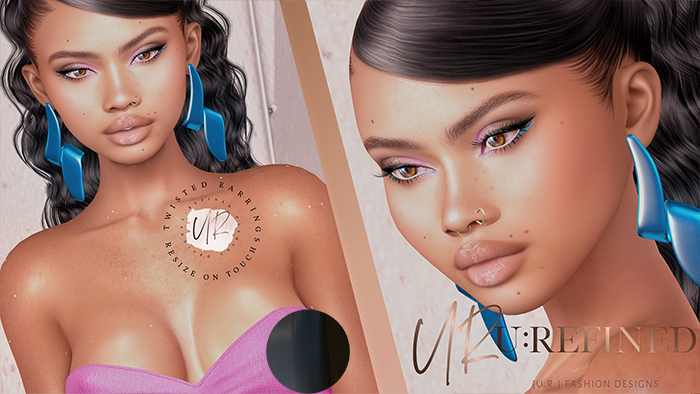 {U:Refined} Twisted  Earrings [Black]