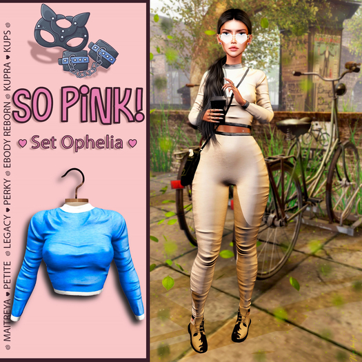 *So Pink!* - Set Ophelia t-shirt blue