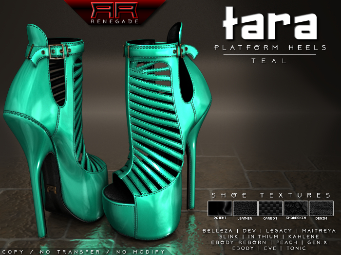 [Renegade] Tara Platform Heels - Teal