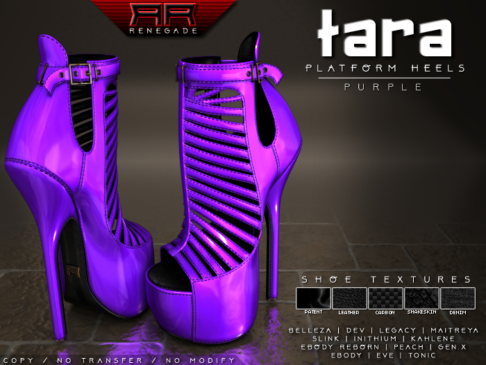 [Renegade] Tara Platform Heels - Purple