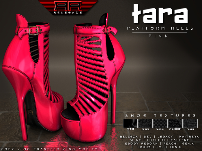 [Renegade] Tara Platform Heels - Pink