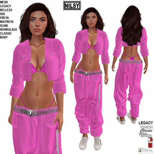 PINK OUTFIT,CL&MESH BODY