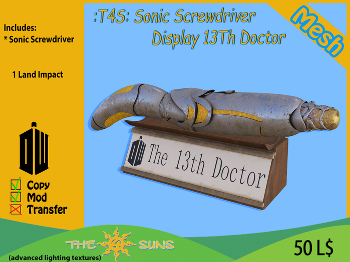:T4S: Sonic Screwdriver Display 13Th Doctor