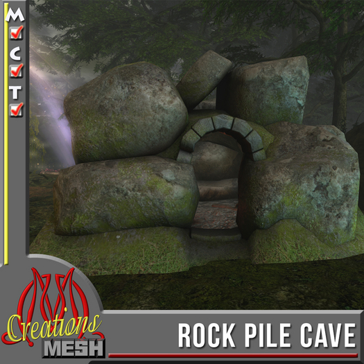 Rock Pile Cave FP, hidden cave under big bolder rocks