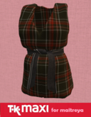 TK Maxi : Vest sleeveless belted (Maitreya) Tartan Macdarwin