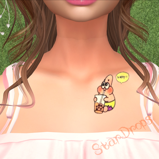 Patrick Star with Drink tattoo{BOM}