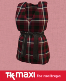 TK Maxi : Vest sleeveless belted (Maitreya) Tartan Macdane