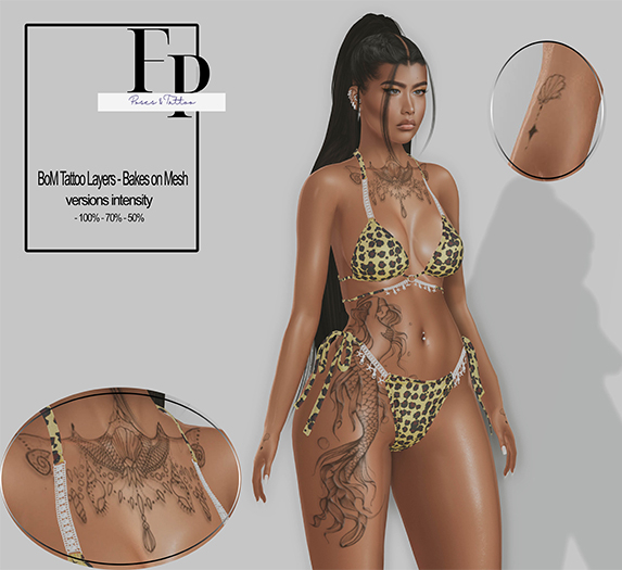 [FOX POSES&TATTOO] TATTOO MERMAID BOM