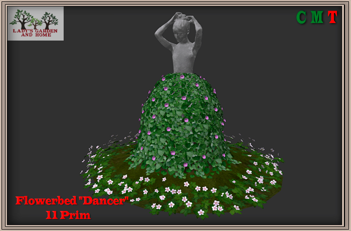 Lady's Garden - Flowerbed "Dancer" 11 Prim